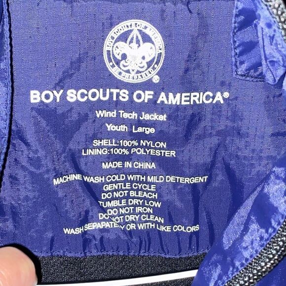 BOY SCOUTS OF AMERICA Wind Tech Jacket Youth Large - Picture 5 of 6